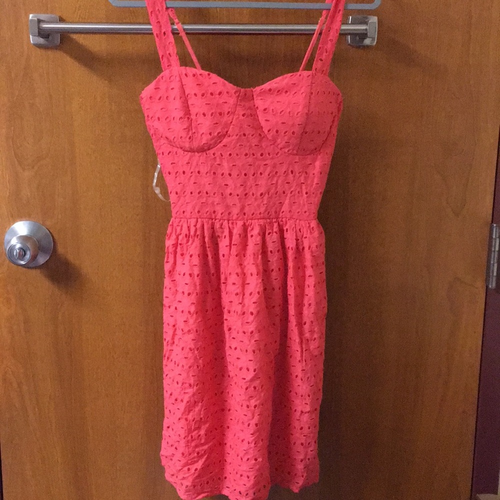 Hot Pink Charlotte Russe Eyelet Dress